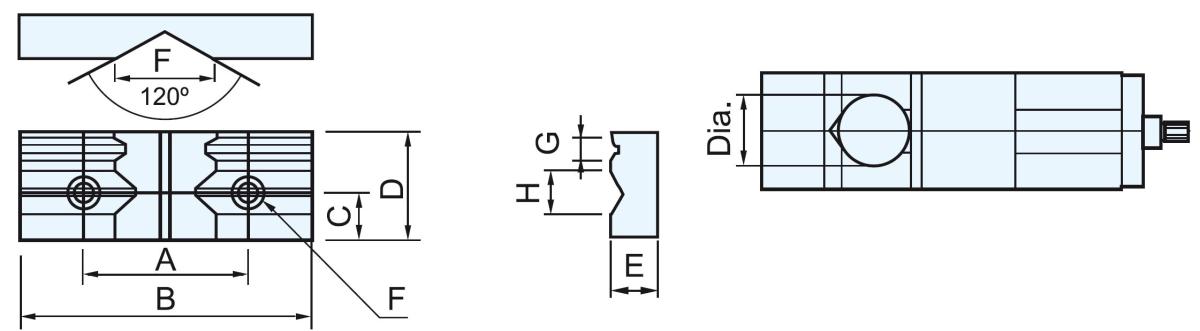 28-3019 Bernardo Backen für PHV / CHV Prismenbacken CJ 250 - 1 Stk.