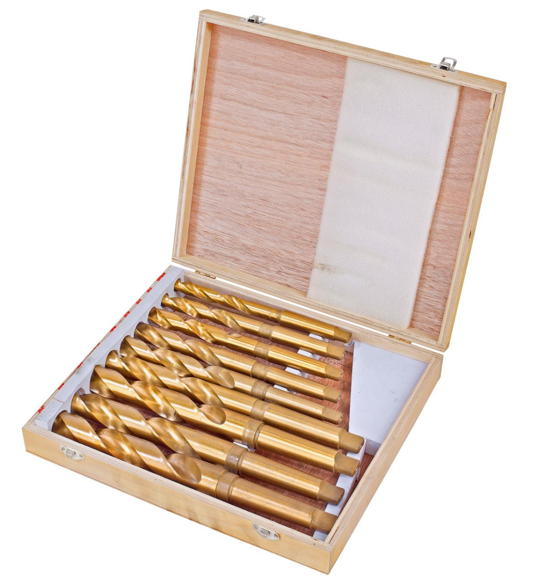 41-1051 Bernardo Zubehör für Bohrmaschinen Spiralbohrer HSS mit Morsekonus, TiN-besch., Satz B