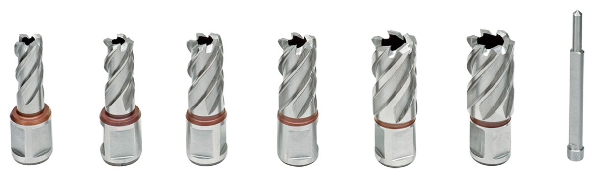 41-1119 Bernardo Zubehör Magnet-Kernbohrmaschinen HSS-Standard Kernbohrer-Set KBK, 13 - 22 mm, Bohrtiefe 30 mm