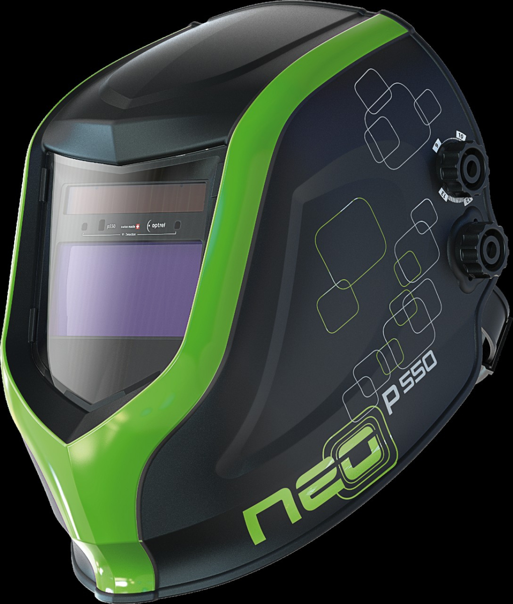 ELMAG Automatik-Kopfschweißschirm - neo p550 grün