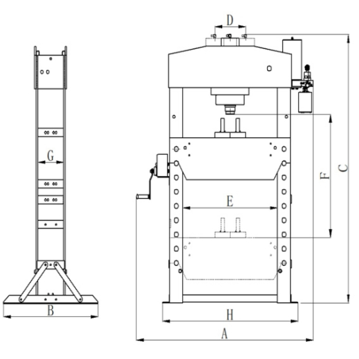ELMAG Hydraulische Werkstattpresse - Serie EUROPRESS
