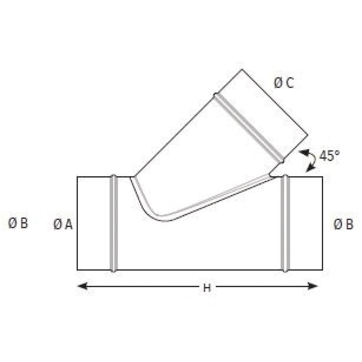 Holzkraft Abzweigstück  Ø 100/100/100