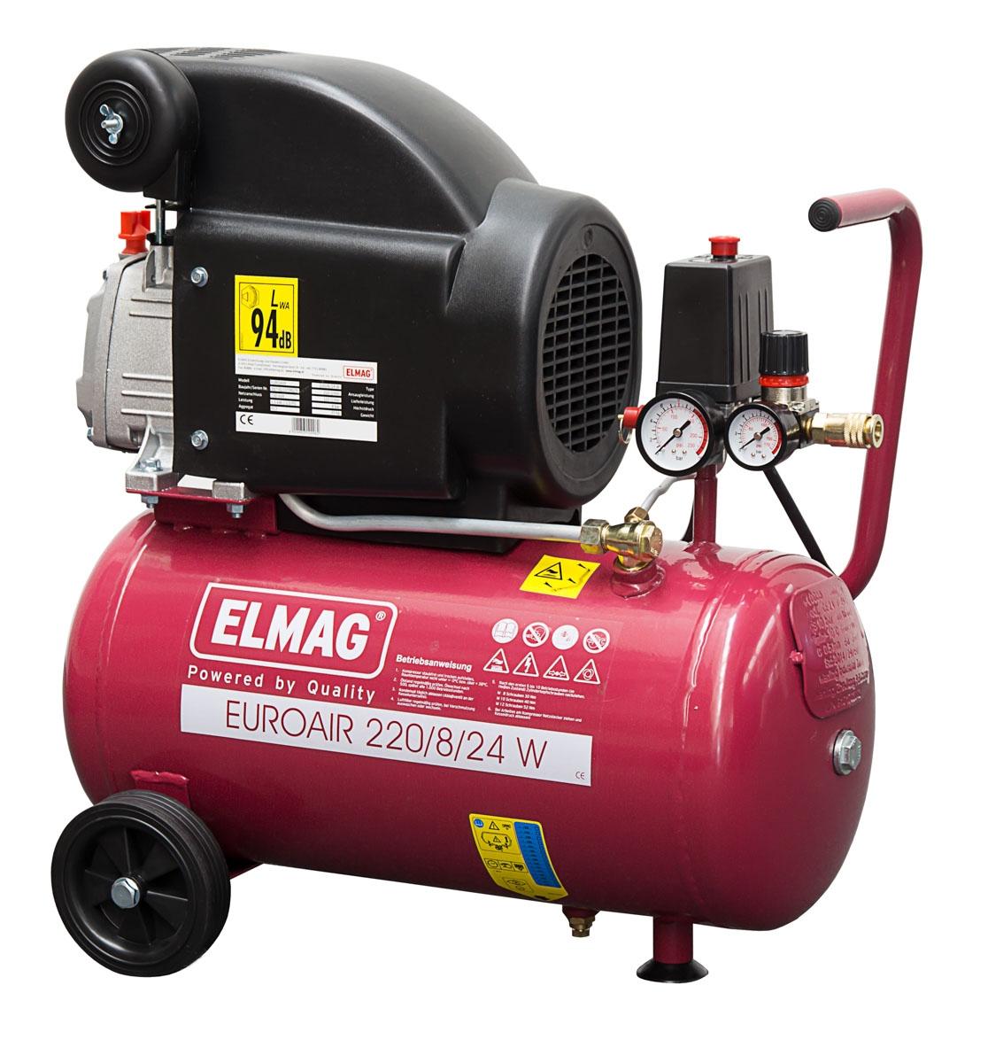 ELMAG Kompressor EUROAIR 220/8/24 W - "SET-AKTION"