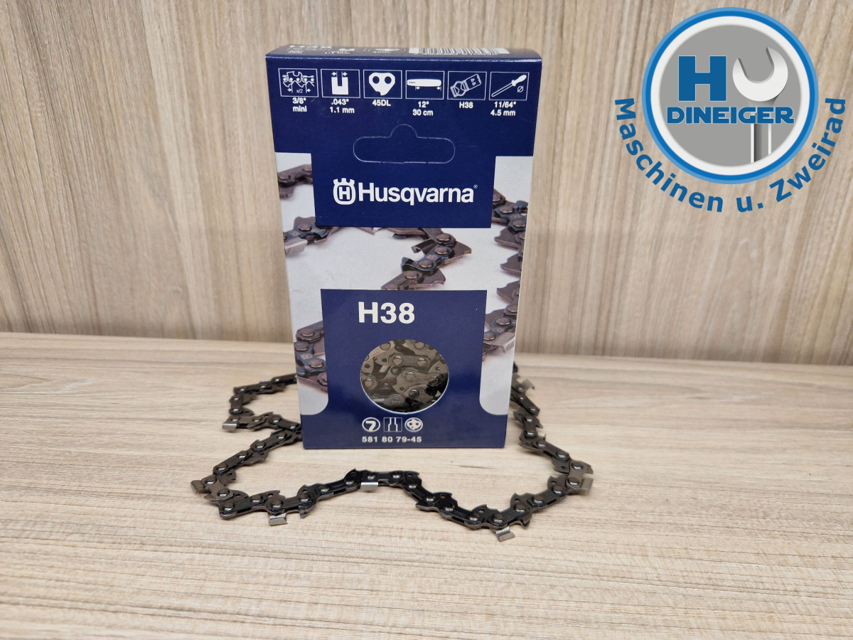 581807945 Husqvarna Sägekette für Akku Motorsäge Kettensäge H38 Halbmeißel 3/8” mini 1.1mm