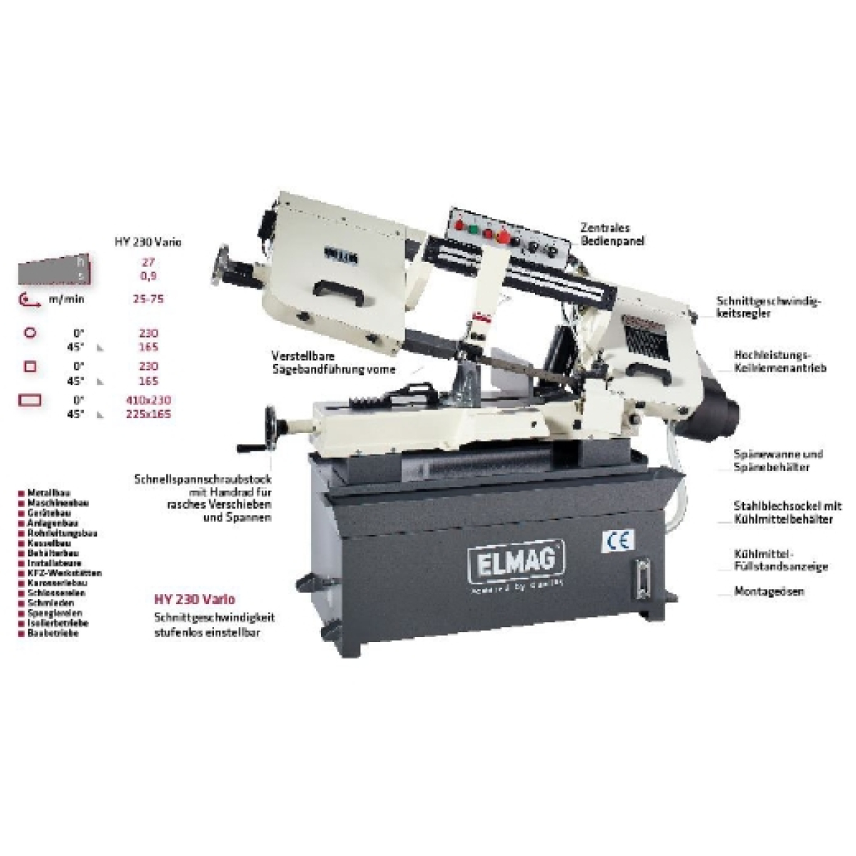 ELMAG Metall-Bandsägemaschine