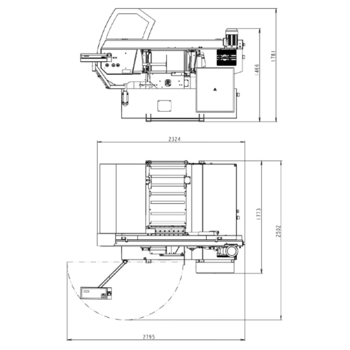 ELMAG BOMAR Metall-Bandsägemaschine