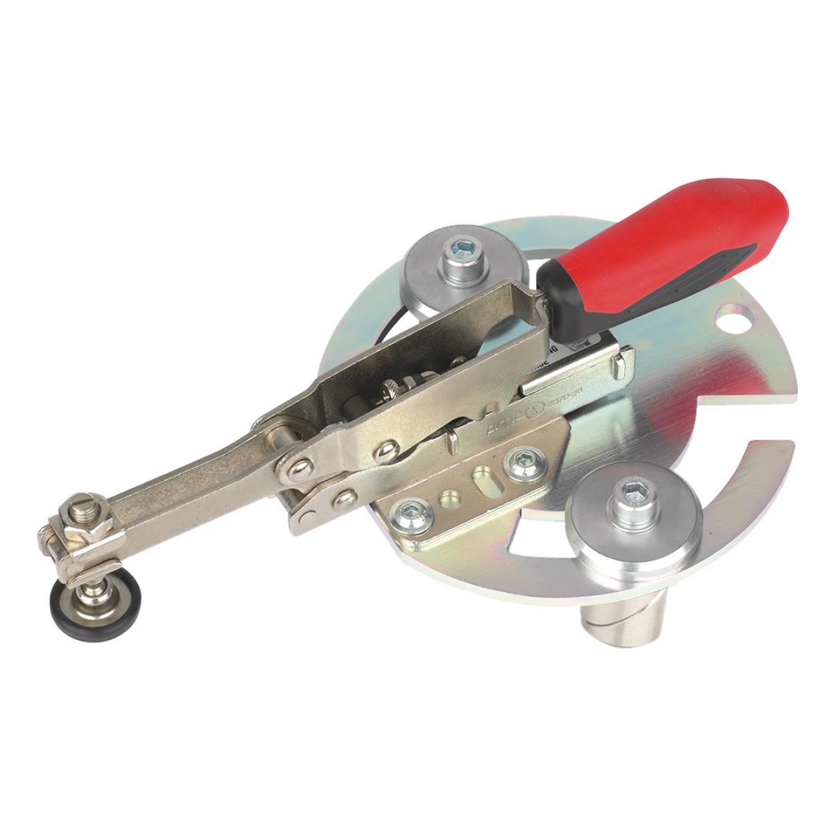 Unicraft Senkrechtspanner auf Adapterplatte mit Klemmbolzen  für Lochrasterplatte Ø 20 mm
