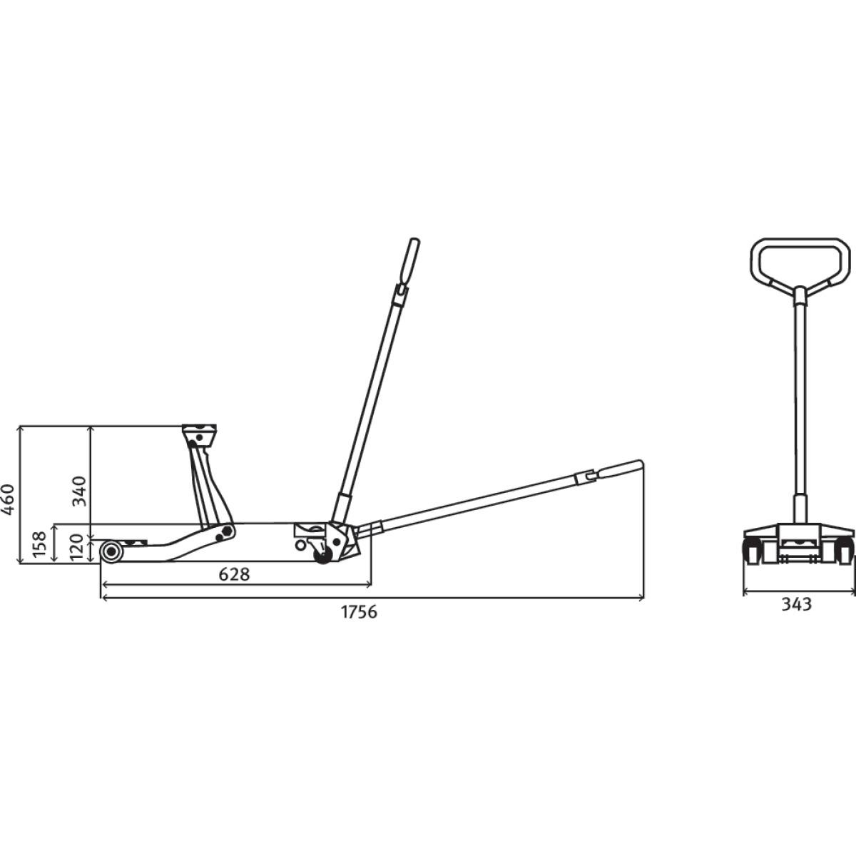 Unicraft Spezial-Rangierwagenheber  SRWH 3001 SIL