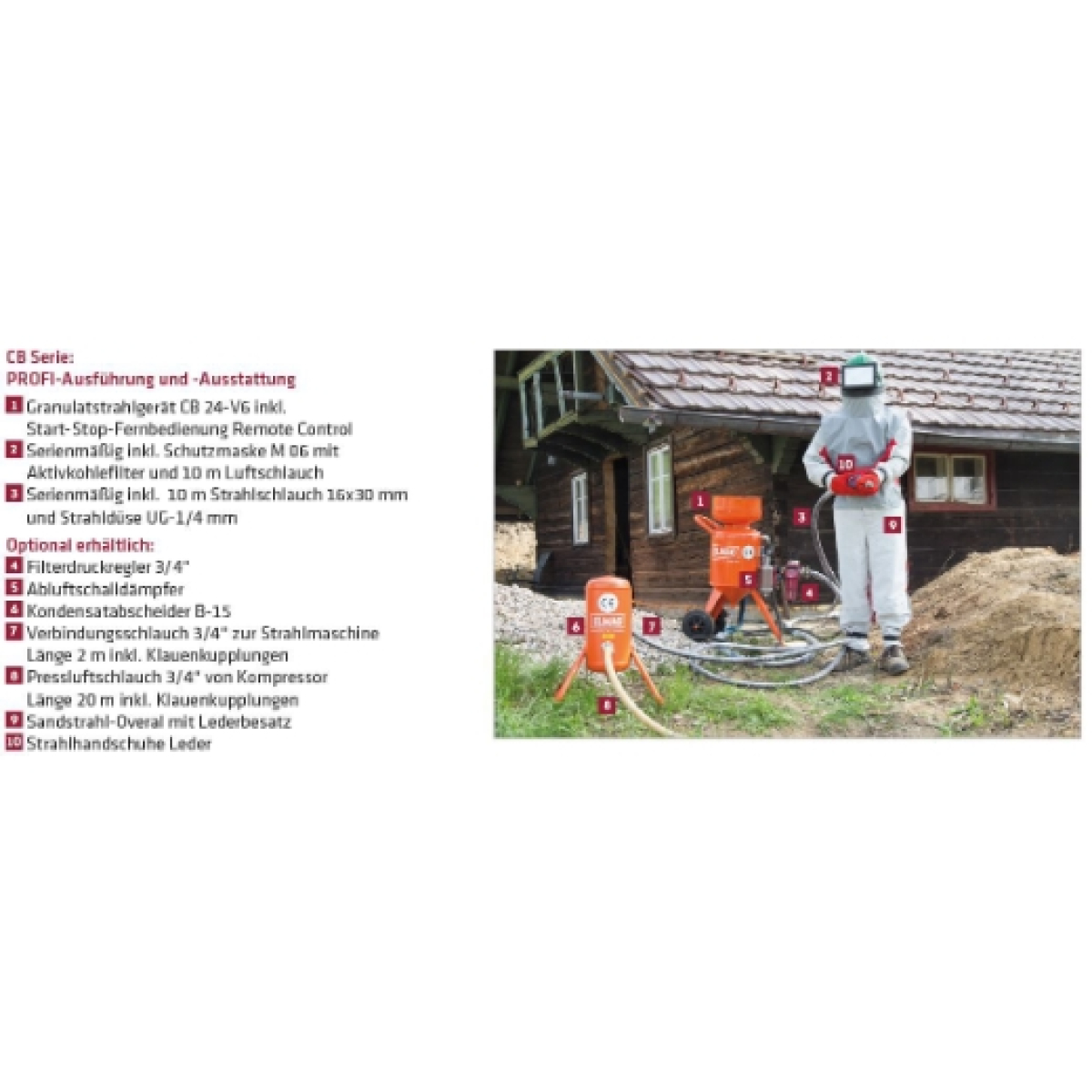 ELMAG Sandstrahlgerät CB 215-D1 mit Remote Control