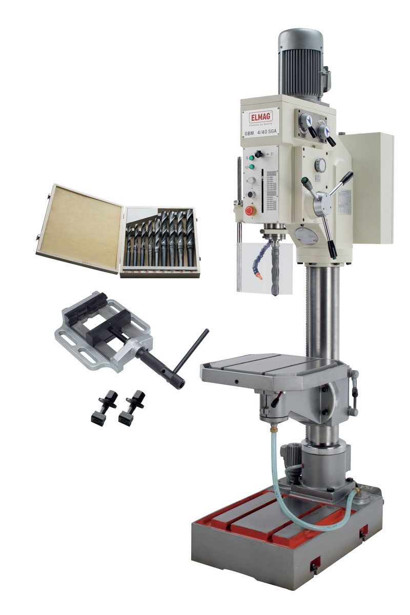 ELMAG Getriebe-Säulenbohrmaschine GBM 4/40 SGA - Set