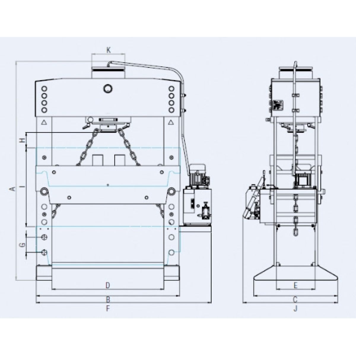 ELMAG Hydraulische Werkstattpresse