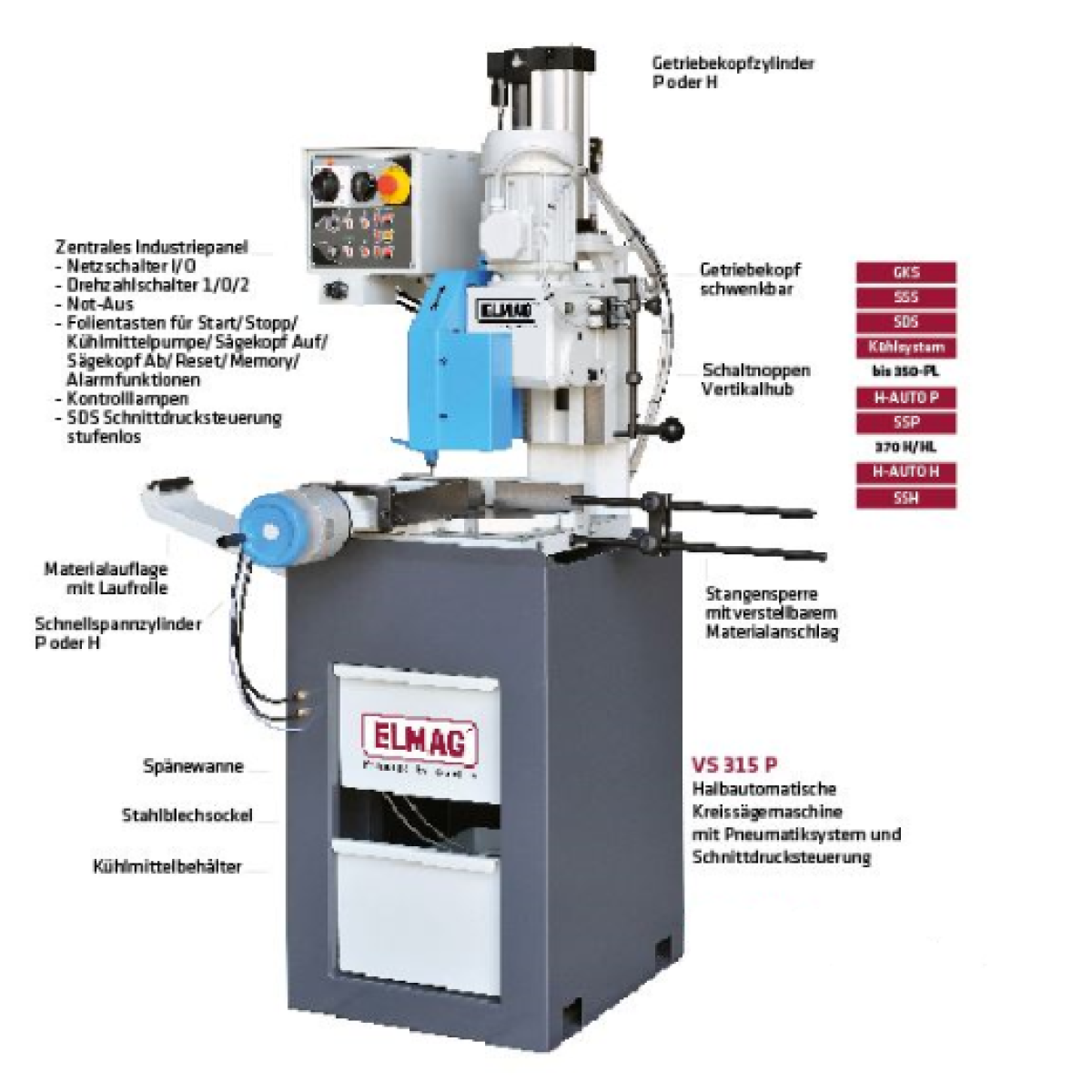 ELMAG Metall-Kreissägemaschine