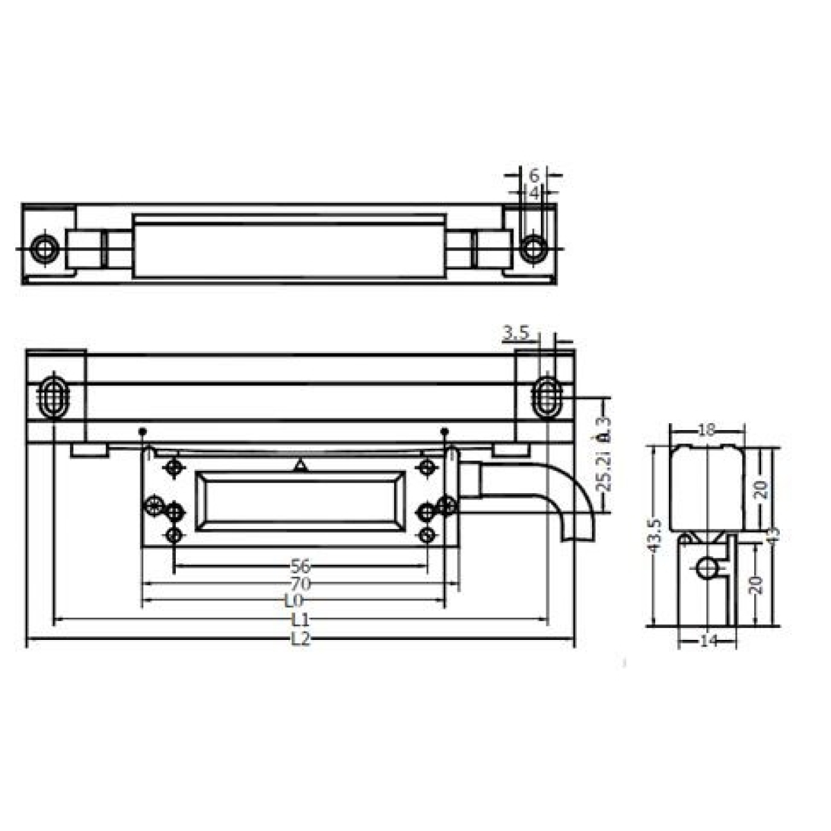 ELMAG Glasmessstab Mod. KA 500/320
