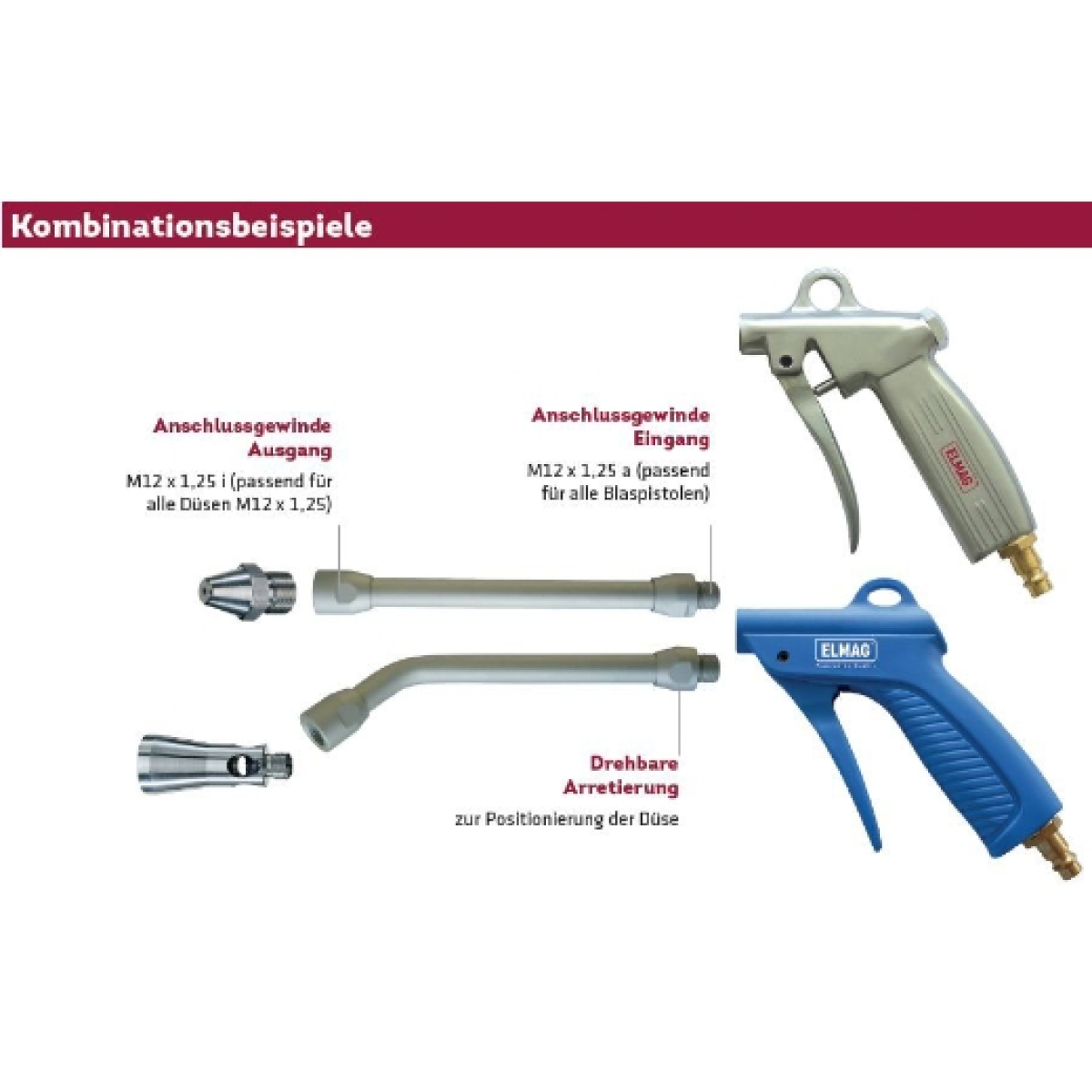ELMAG Ausblaspistole "PA" Kombi-Set