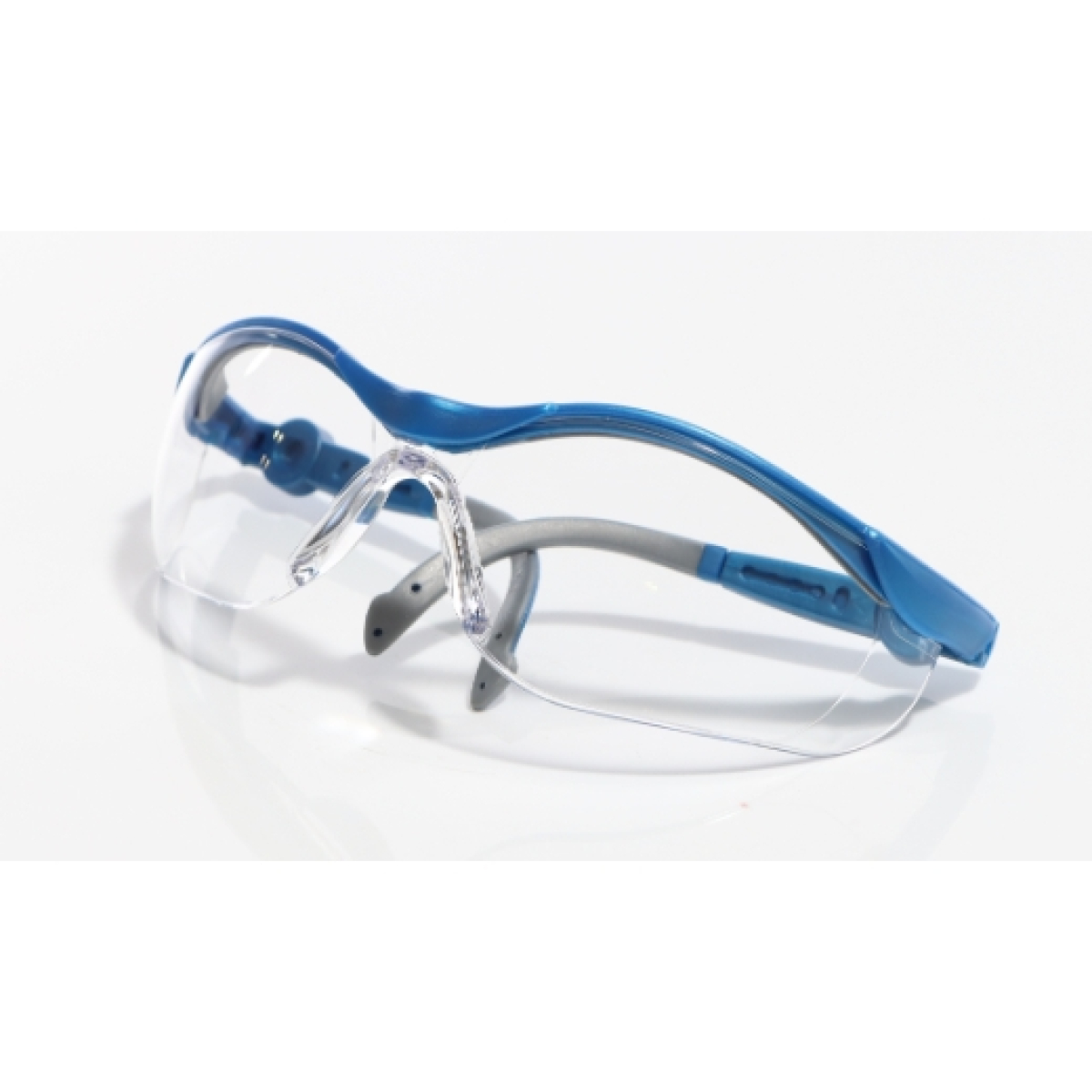 ELMAG Schutzbrille farblos blau/grau, PC2mm kratzfest & antifog