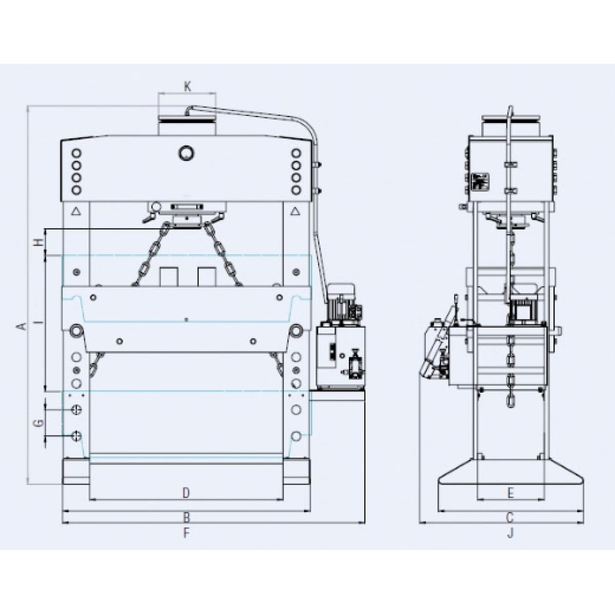 ELMAG Hydraulische Werkstattpresse XL