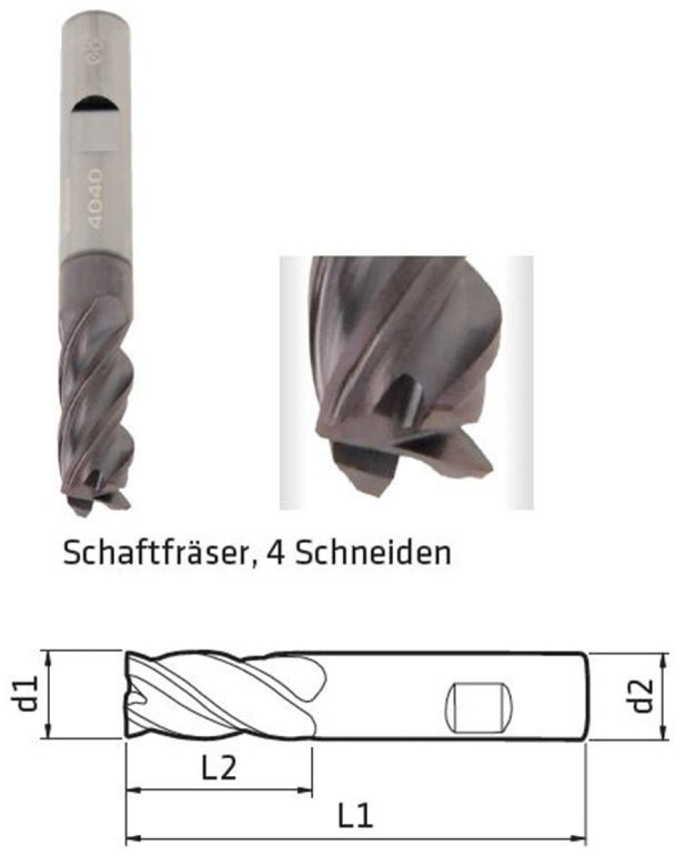 ELMAG Schaftfräser DM 4mm, 4-Schneiden