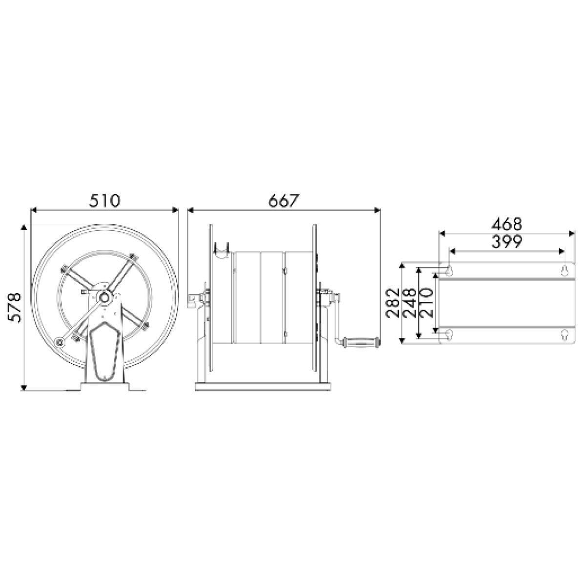 ELMAG Manueller Schlauchaufroller Serie 560