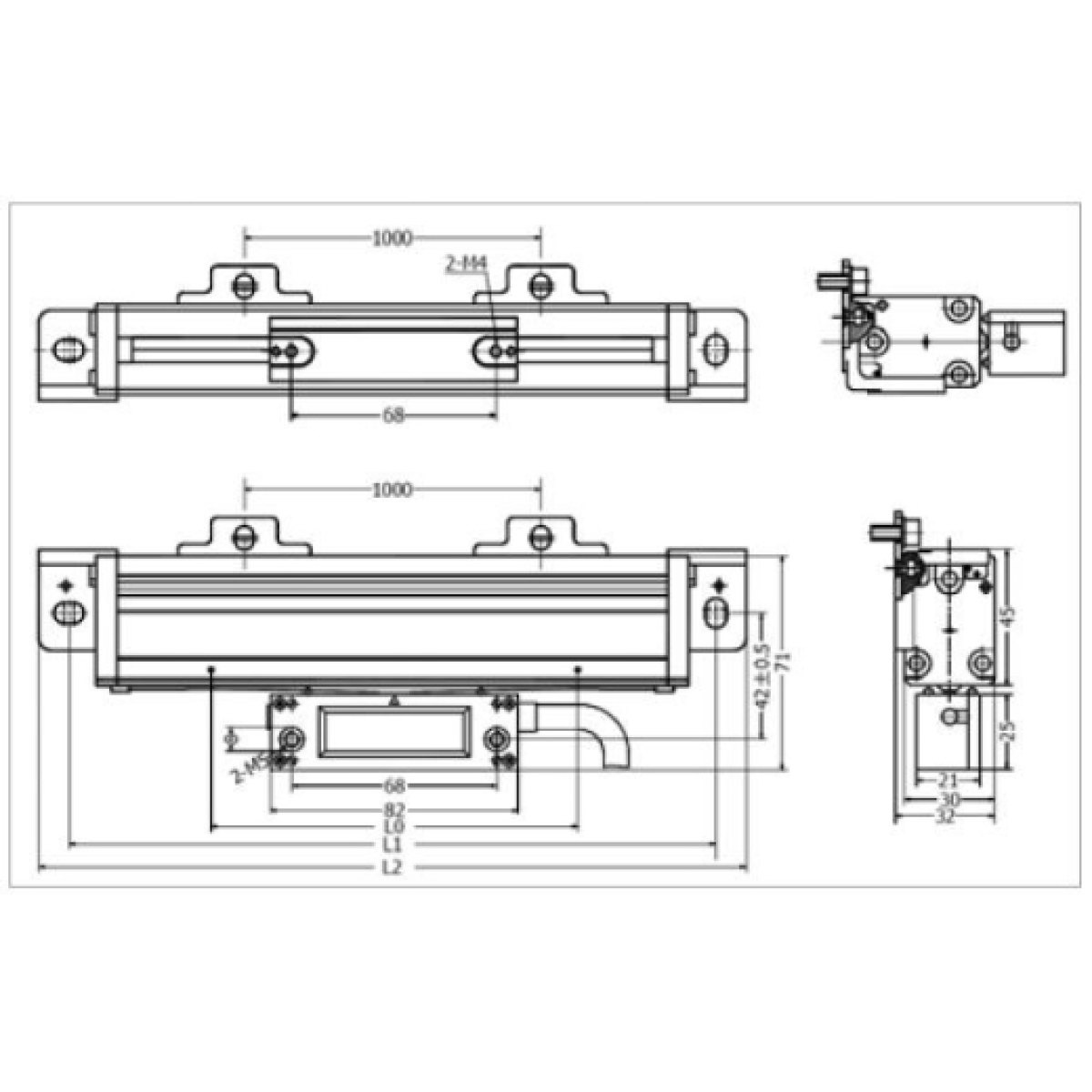 ELMAG Glasmeßstab Mod. KA 600/2200