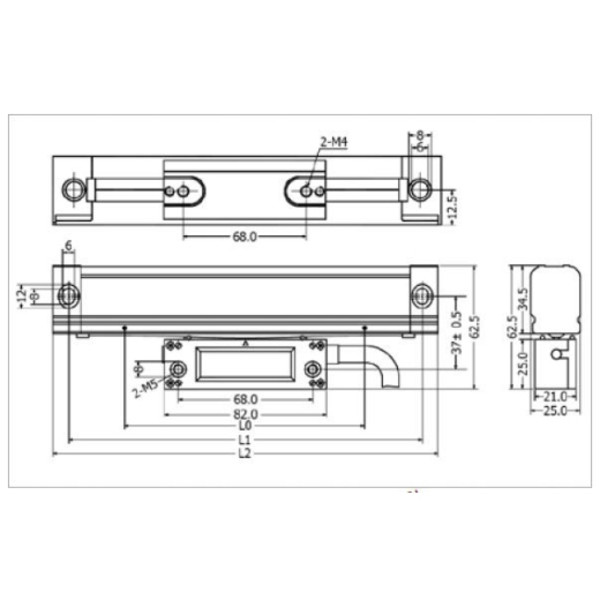 ELMAG Glasmeßstab Mod. KA 300/620