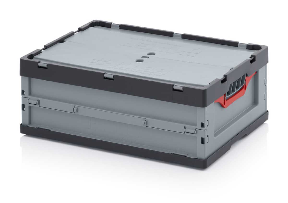 Stabile Auer Faltboxen mit Deckel Länge60x Beite40x Höhe22 Transportbox Stabelbox