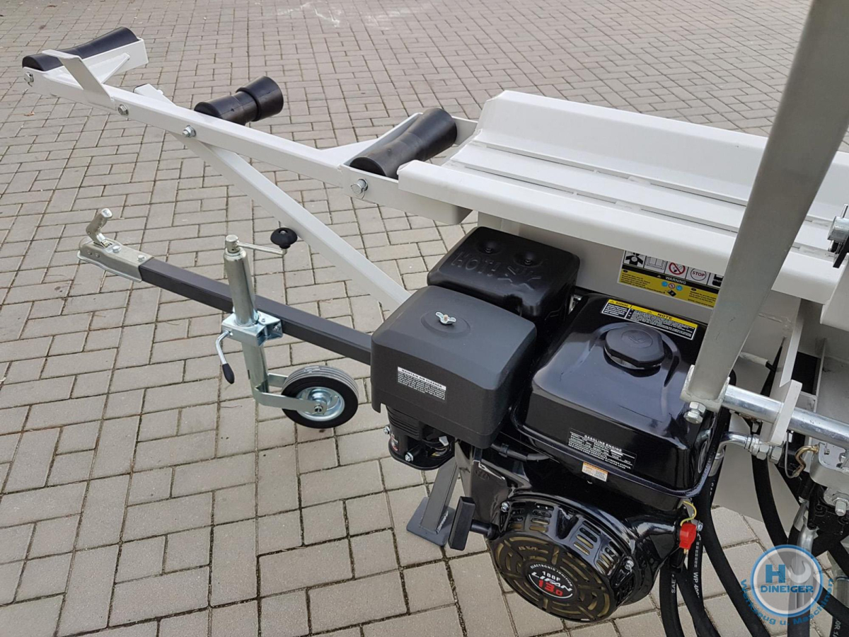 Lumag Maschinen SSA 400 G Sägespaltmaschine mit 9,5 kw Benzinmotor inkl Förderband (unmontiert)