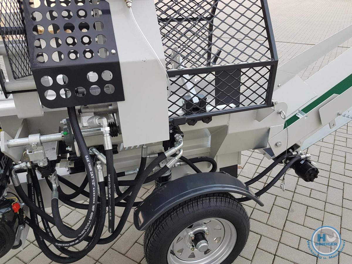 Lumag Maschinen SSA 400 G Sägespaltmaschine mit 9,5 kw Benzinmotor inkl Förderband (unmontiert)
