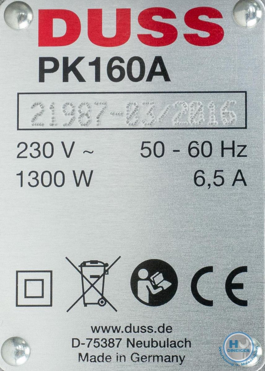 Duss Maschinen Abbruchhammer PK 160 A SET inkl 2 Meißel
