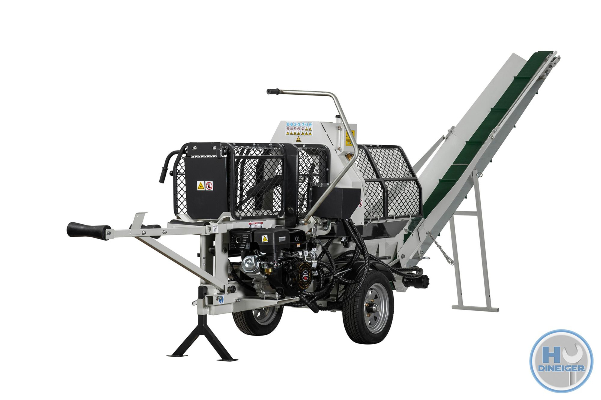 Lumag Maschinen SSA 400 G Sägespaltmaschine mit 9,5 kw Benzinmotor inkl Förderband (unmontiert)