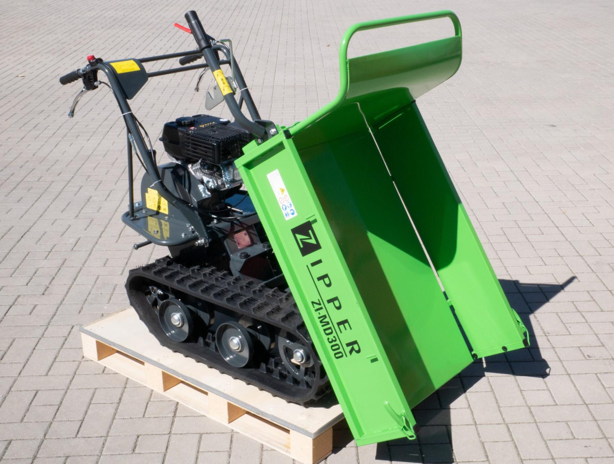 Zipper Maschinen ZI-MD 300 Miniraupendumper inkl. Räumschild Minidumper Schubkarre