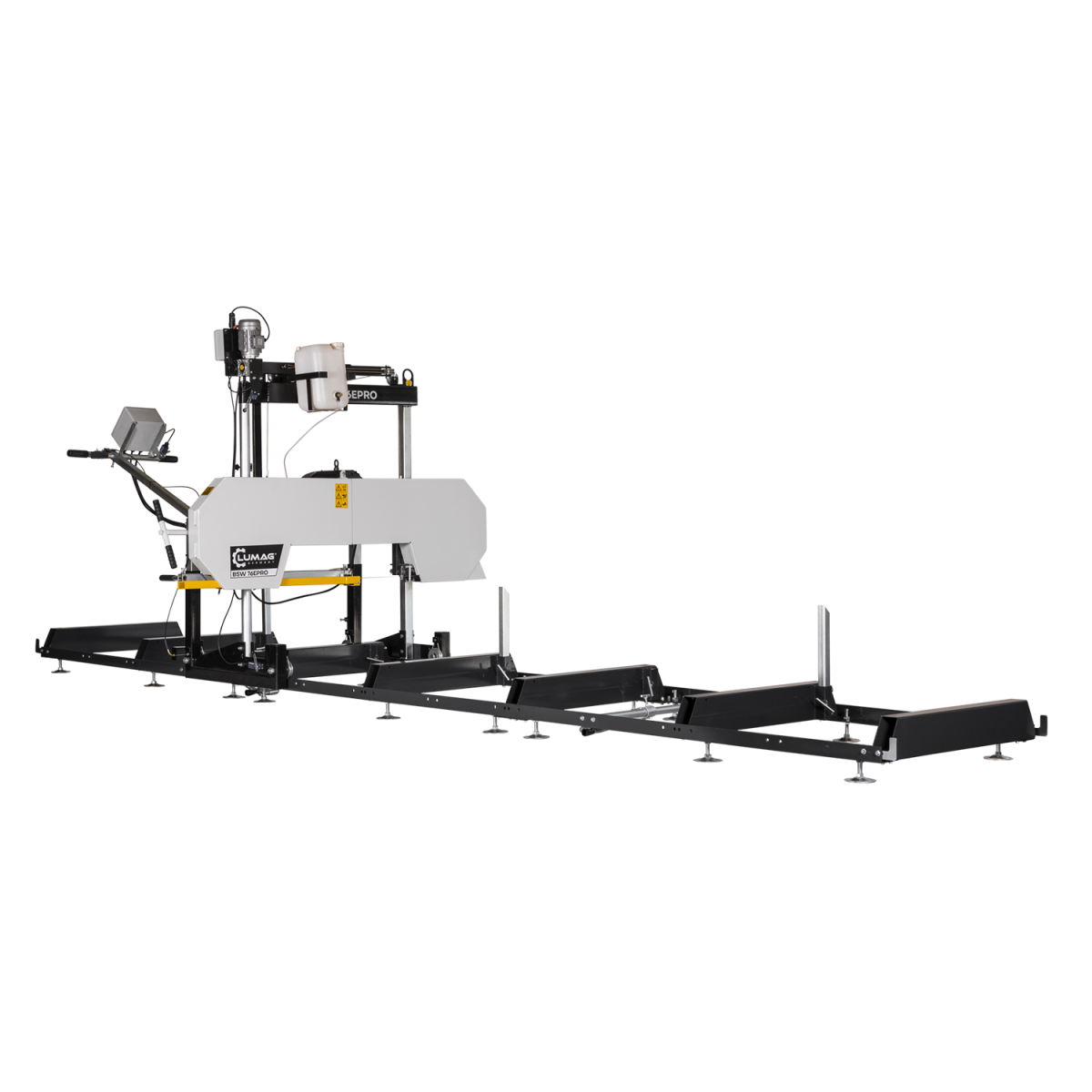 Lumag Maschinen BSW76E PRO Elektro-Blockbandsägewerk Schnitthöheneinstellung elektrisch